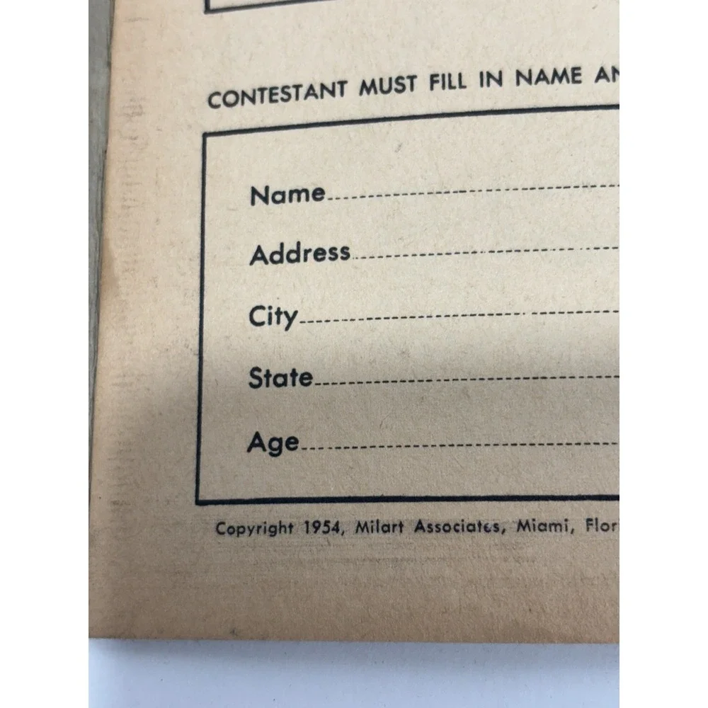 Vintage 1954 Unused Super Market Coloring Contest Book‎ Pictures Brands Kraft 5x